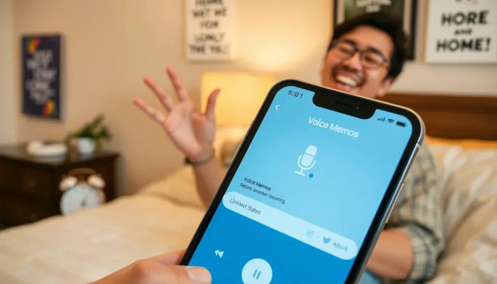 how to set voice recording as alarm iphone