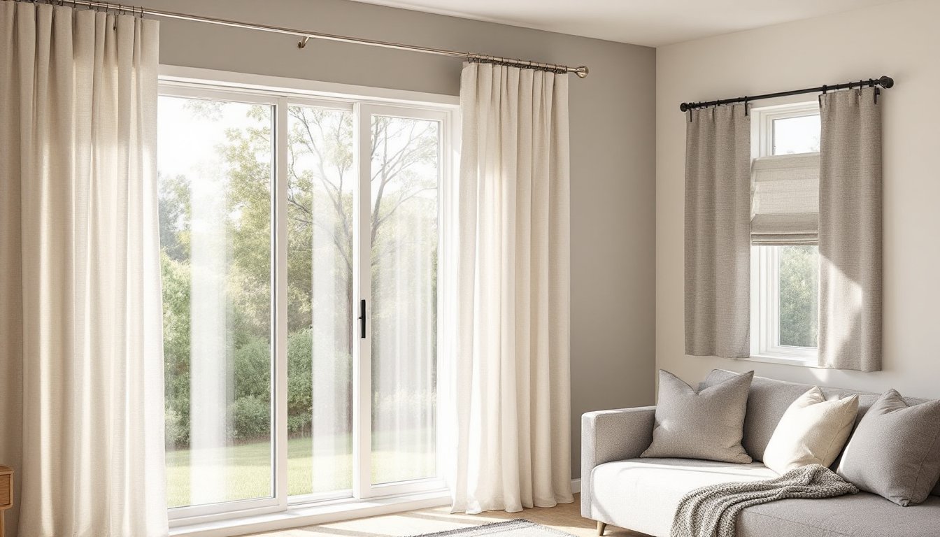 modern curtain rods for living room